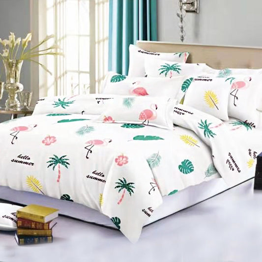 Printed Bed sheet NQ Series 3in1 Bedding Set ( 2 pillowcases and 1 fitted Sheet ) NQ6