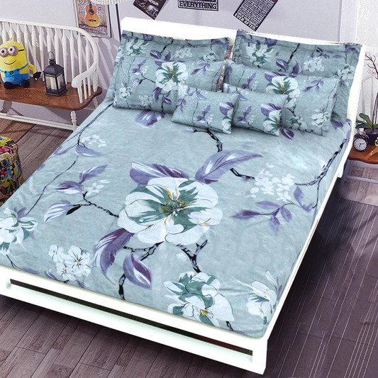 Printed Bed sheet DF Series 3in1 Bedding Set ( 2 pillowcases and 1 fitted Sheet ) DF601