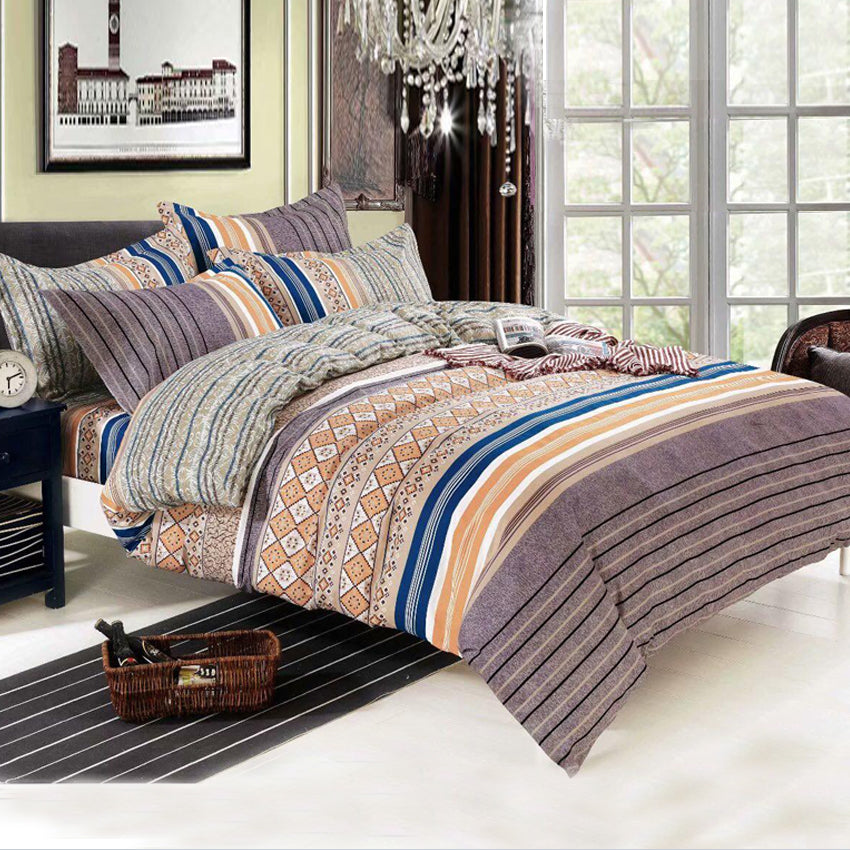 Printed Bed sheet NQ Series 3in1 Bedding Set ( 2 pillowcases and 1 fitted Sheet ) NQ135